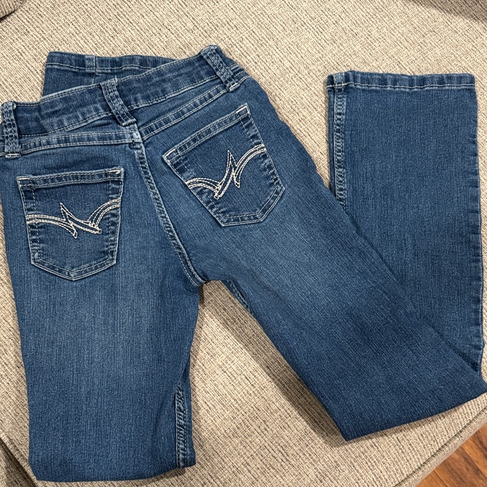 Girls Wrangler Blue Boot Cut Jeans